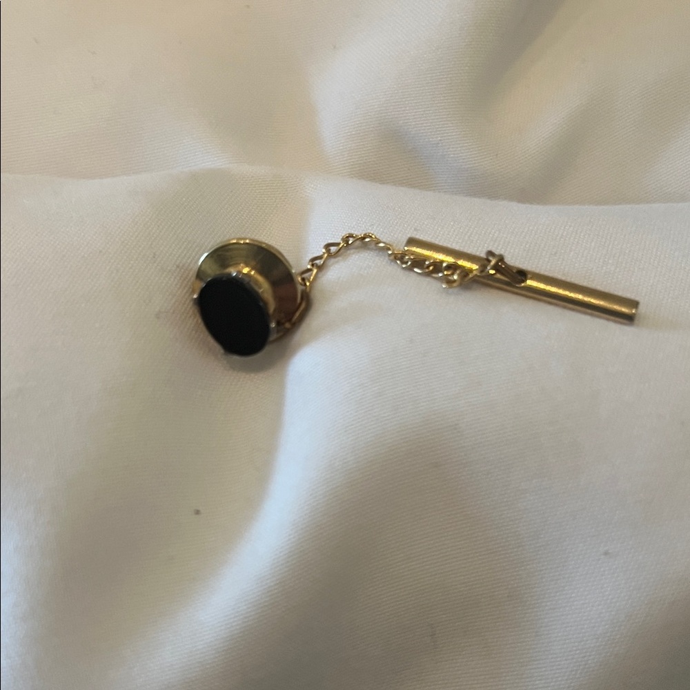 Gold and Black Tie Tack